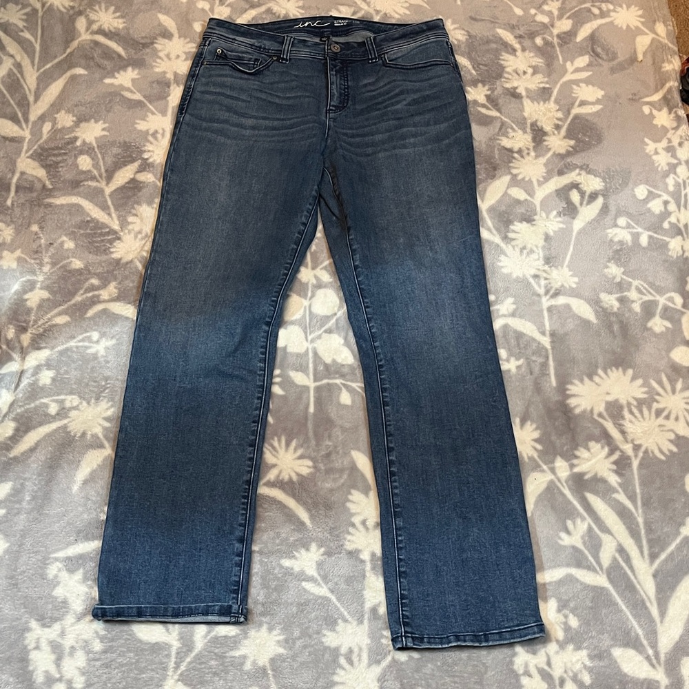 INC Denim Straight Leg Reg Fit Jean Sz 10